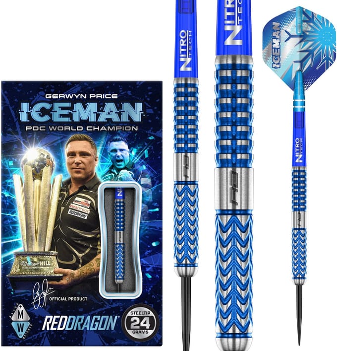 Red Dragon Gerwyn Price Glacier 90% - Dartpijlen