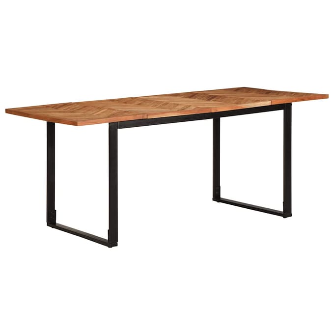 vidaXL - Eettafel - 180x90x75 - cm - massief - acaciahout
