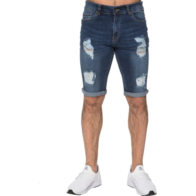 Heren Ripped Skinny Shorts