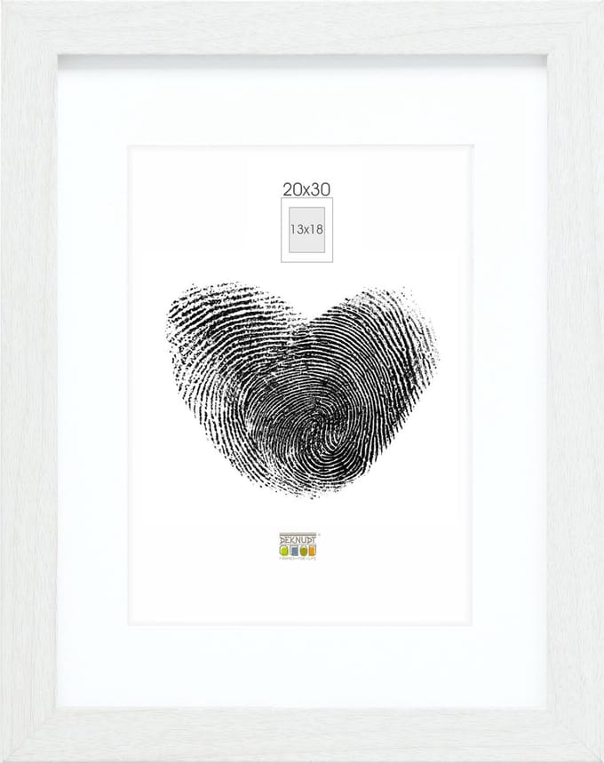 Deknudt Frames fotolijst - wit met passe-partout - 13x18 / 20x30 cm
