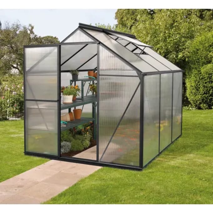 Vitavia Tuinkas Triton 3800 - Polycarbonaat 6mm - Zwart - 198x193x207cm