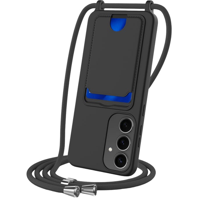 CaseBody Samsung S25 Plus Koordhoesje met Kaarthouder Zwart