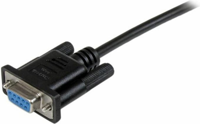 StarTech 2 m zwarte DB9 RS232 seriële nullmodemkabel F/F
