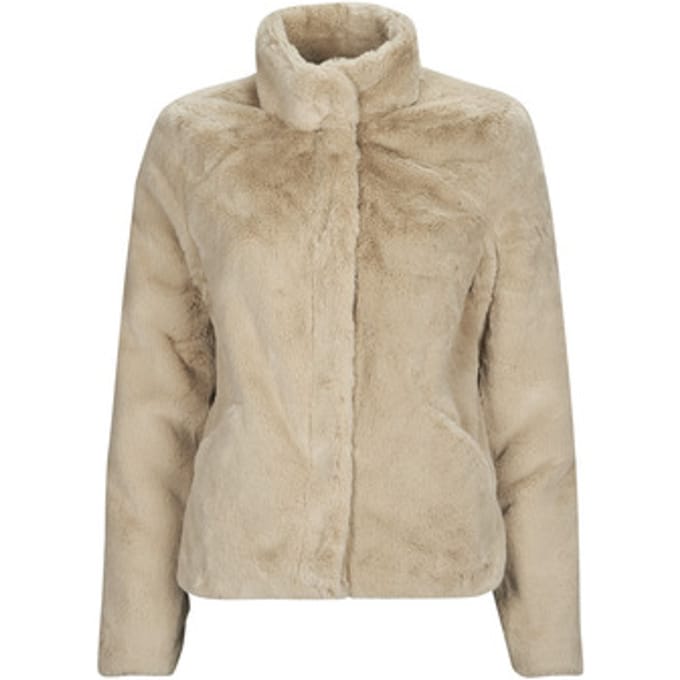 Regular Fit jas van imitatiebont met opstaande kraag model 'NEWVIDA'