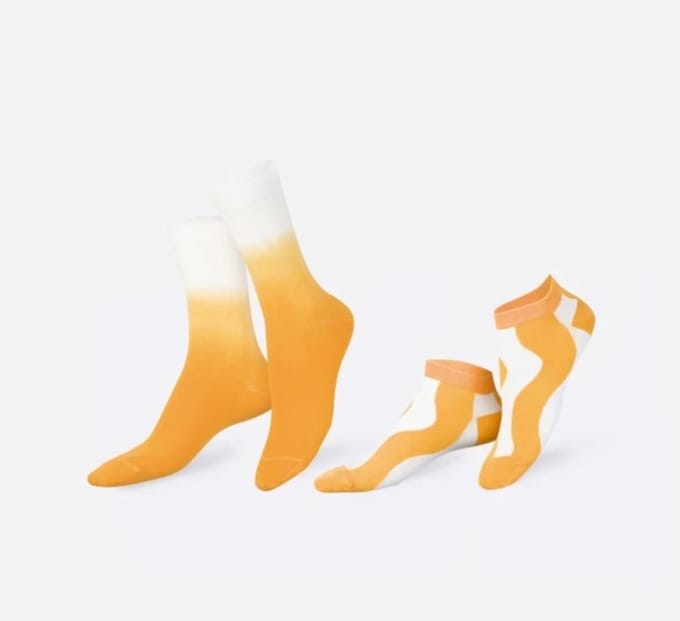 Eat my socks 2 paar sokken Iced Tea mango