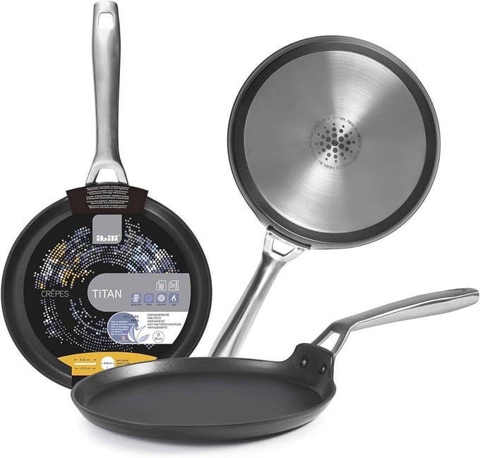 Pannenkoekenpan Titan 22 cm Gegoten Aluminium Geschikt voor Inductie