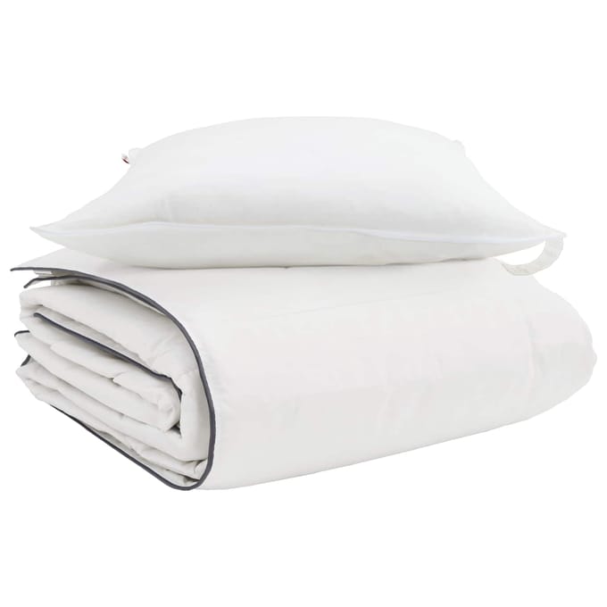 vidaXL - Winter - Duvet - met - kussen - 2 - st - Wit - Donsveer