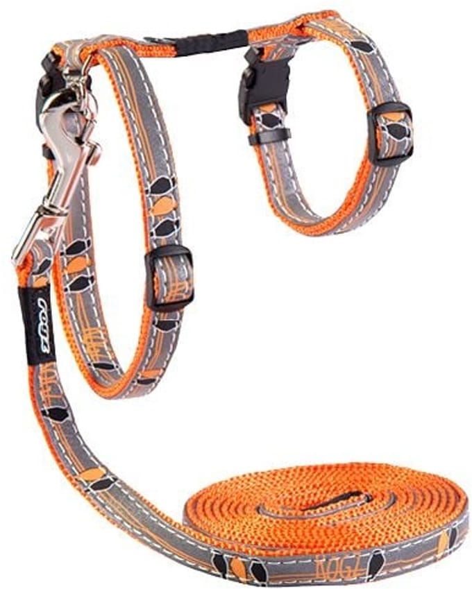 Rogz Kattentuig NightCat Orange Birds Maat XS