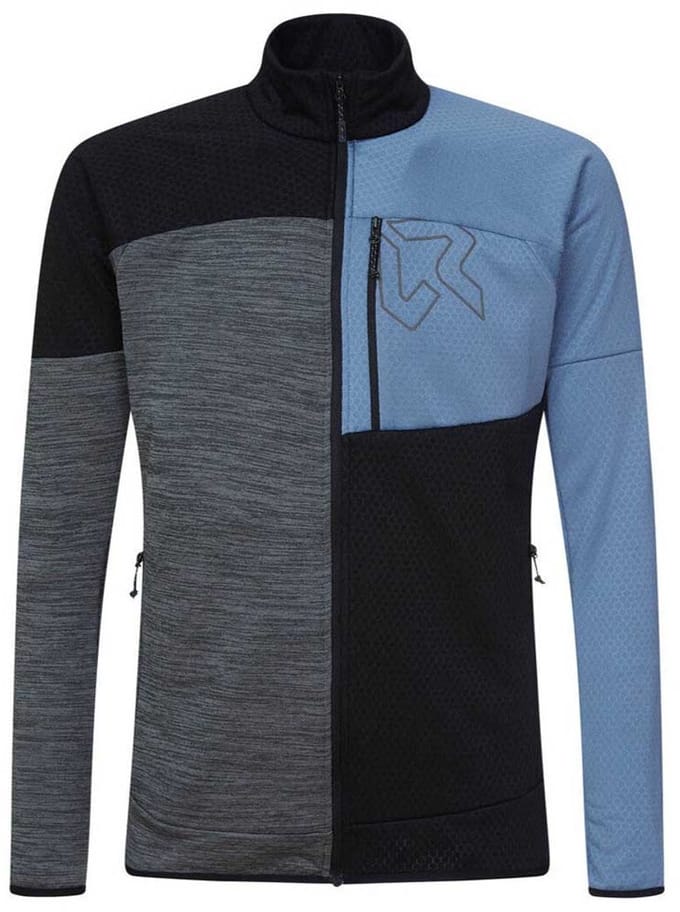 Rock Experience Kobra Mock Neck Fleece Met Volledige Rits Blauw,Grijs S Man
