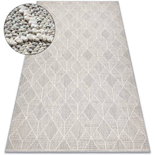 Kleden Rugsx Tapijt JERSEY 19231 grijs - Geometrisch structuree 240x330 cm