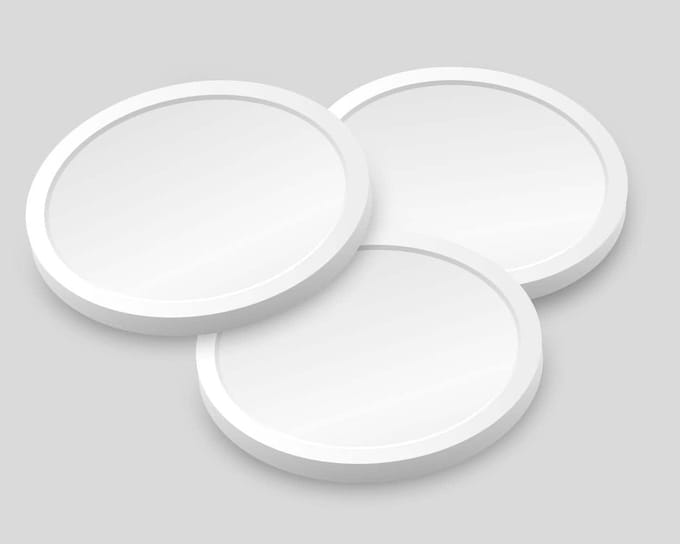 Blanco Consumptiemunten 29mm / Betaalmunten (per 750 stuks) - WIT