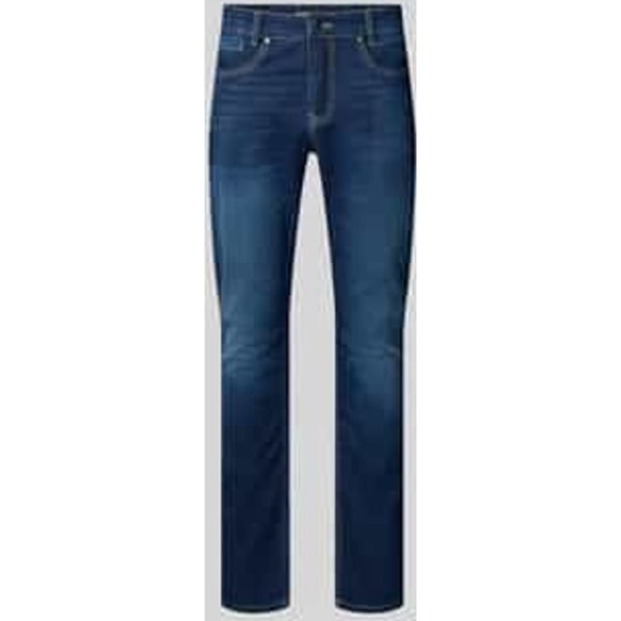 Regular fit jeans van katoenmix