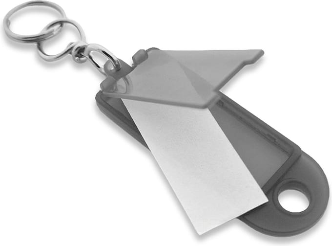CombiCraft Openklapbare sleutellabels Grijs 60 x 22 mm - 100 stuks