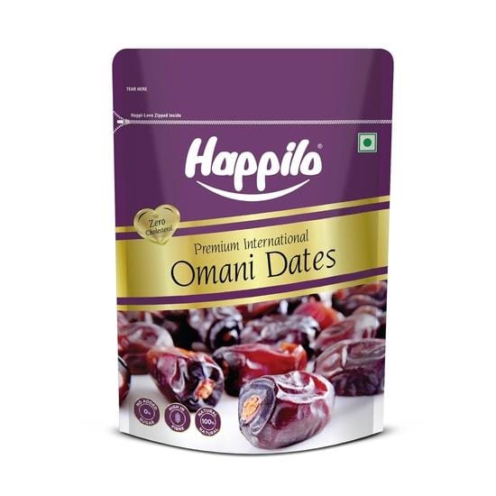 Dattes omanaises internationales Happilo Premium, sachet économique, 680 g beige