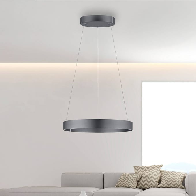 Neuhaus PURE - Hanglamp E-Clipse e-Lift Ø 70 cm donker grijs