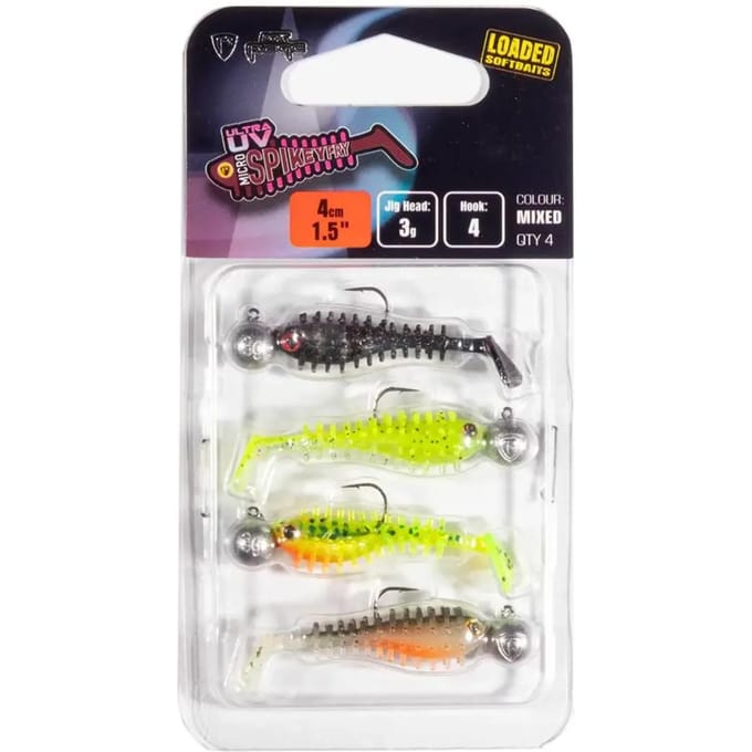 Fox Rage Loaded Softbait Ultra UV Micro Spikey Fry 4cm 3g haak 4 (4 pcs) Mixed Colours
