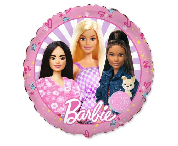 Ronde Barbie Folieballon, 46 Cm, 18