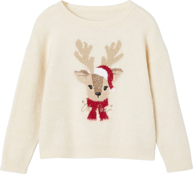 Vertbaudet Cadeauverpakking - trui - scrunchies - meisjes - jacquard - rendier - kerst