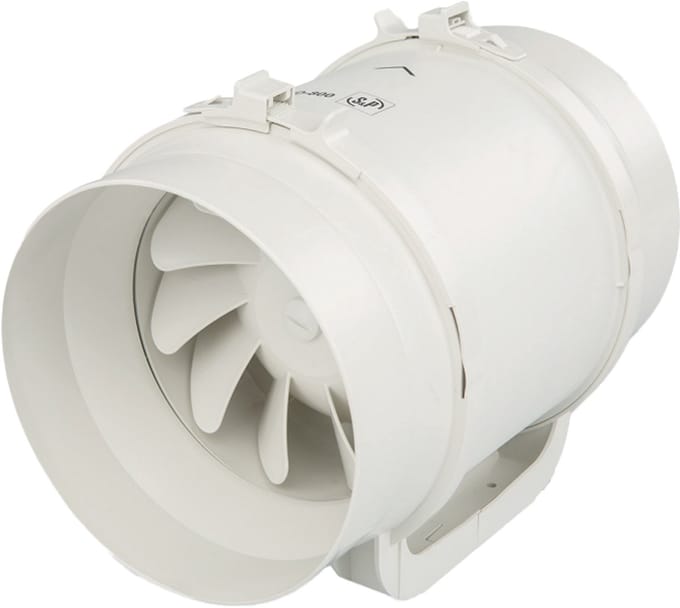 Soler & Palau TD-Mixvent Buisventilator - 26W - 240V AC - 330 m³/h - 28dB - IP44 - TD-350/125