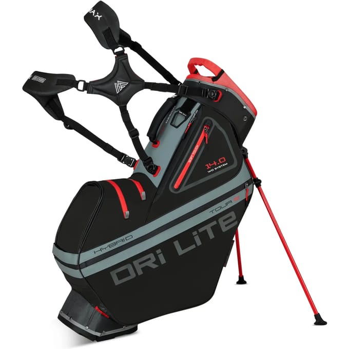 Big Max Dri Lite Hybrid Tour 2 - Waterwerende Golftas - Standbag - Zwart Grijs