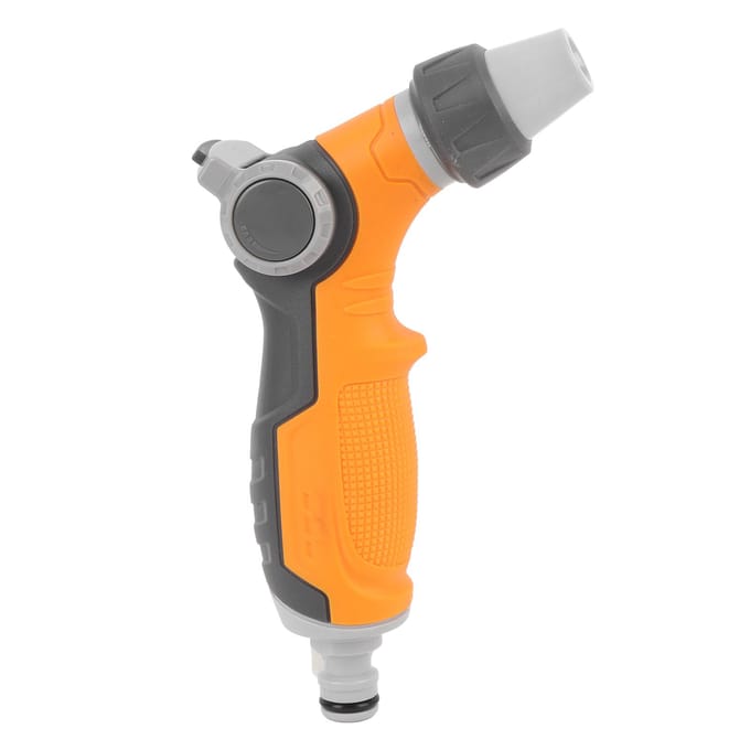 Pistolet d'arrosage de jardin ergonomique réglable étanche multifonctionnel pour l'arrosage orange