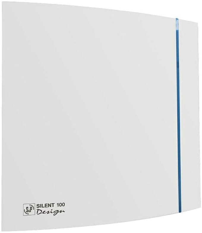 Soler & Palau Silent-100 Design Badkamer-/Toiletventilator met Timer - 230V AC - 8W - 85 m³/h - 26dB - IP45 - SILENT-100CRZ