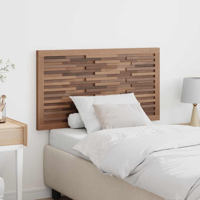 vidaXL - Bed - Hoofdbord - Naturel - Massief - Teakhout