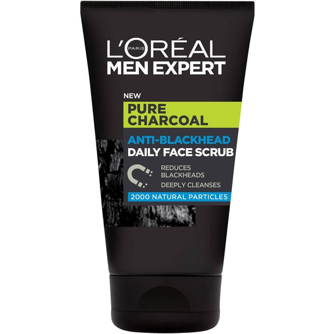 L'Oréal Paris Men Expert Pure Charcoal Anti-meeëters Dagelijkse Gezichtsscrub 100 ml