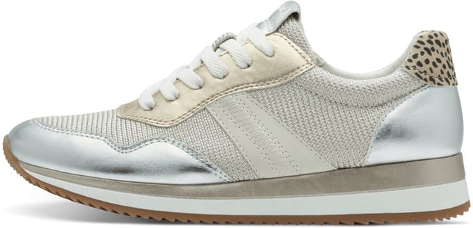 Jana dames sneaker metallic combi met rits - 23782 - maat 39