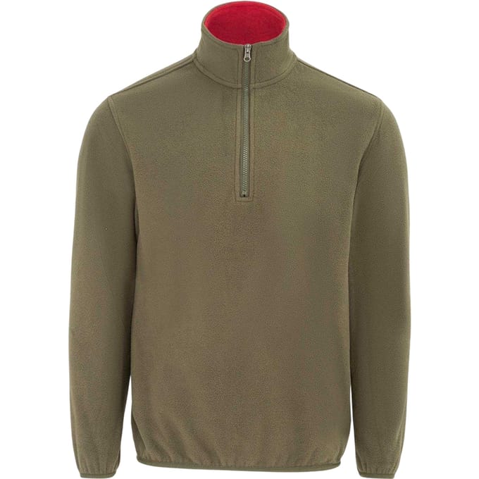 Donnay Heren Quarter Zip Fleecejack (Groen)