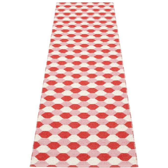Pappelina - Dana Wendevloerkleed - koraalrood - 70 x 250 cm