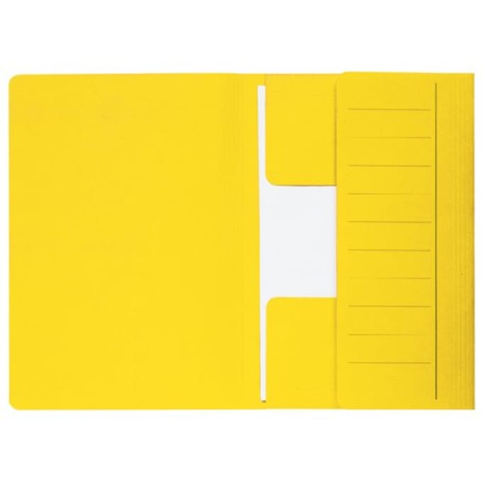 Dossiermap djois secolor mammoet folio 3 kleppen 250gr recylced geel
