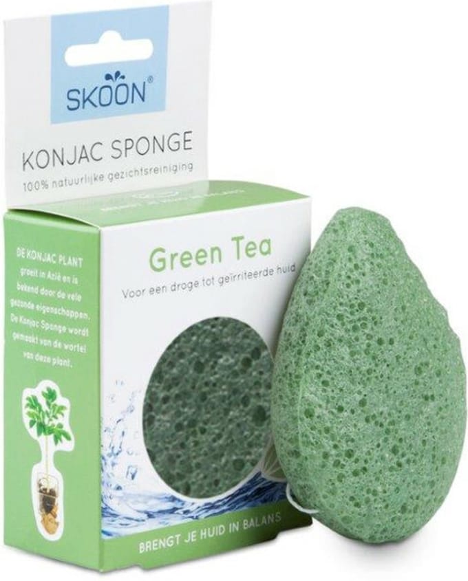 Skoon Konjac spons green tea bio