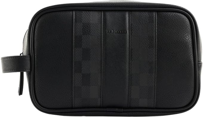 Ted Baker toilettas Waydee House Check Washbag Black zwart