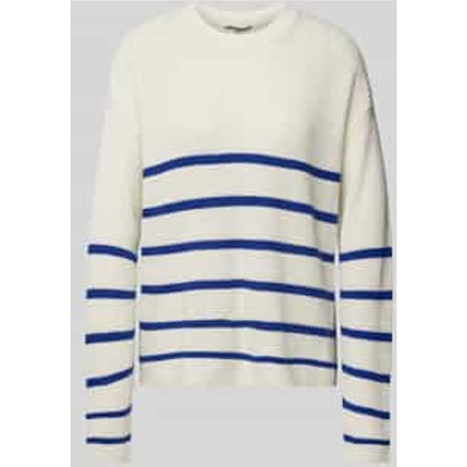 Relaxed fit gebreide pullover met streepmotief