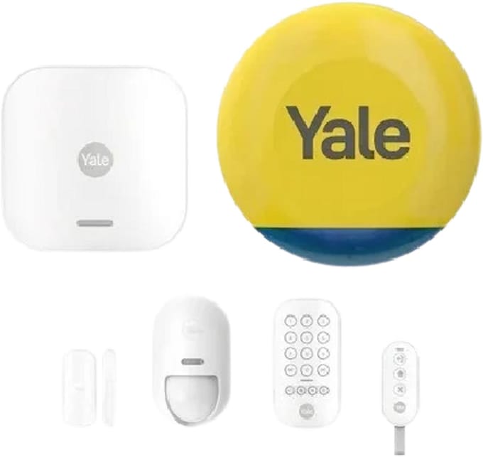 Yale - Slim Alarmsysteem Starterskit Sirene - Wit - Realtime Meldingen