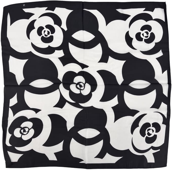Satijnlook Sjaal - Retro Bloem | 65 x 65 cm | Polyester | Fashion Favorite