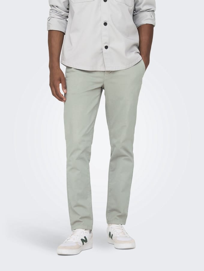 ONLY&SONS - ONSPETE SLIM CHINO 0022 PANT NOOS - Heren - Broeken