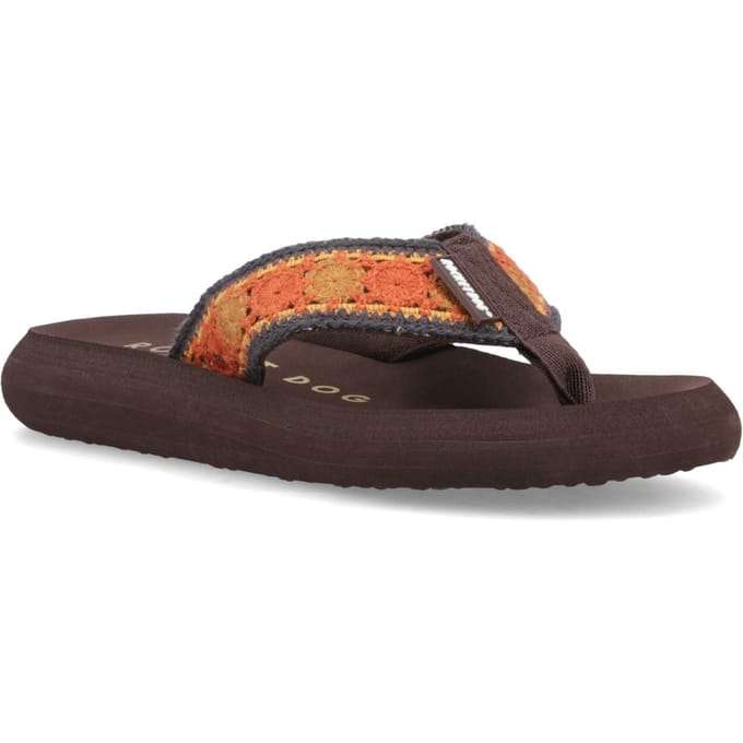 Rocket Dog Spotlight Marlow Textiel Vrouwen Bruin/Multi Flip Flops
