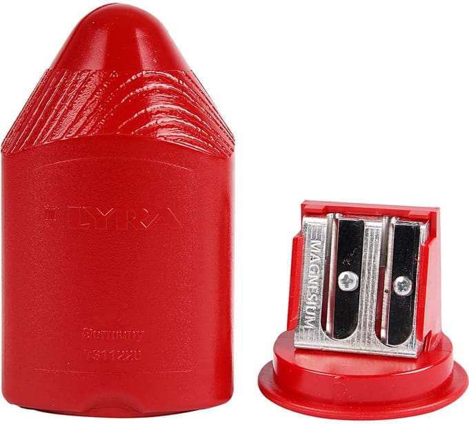 Puntenslijper, H: 8,5 cm, rood, 1 stuk