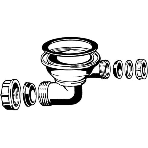 Villeroy & Boch replacement elbow for manual override valve plug 94071500