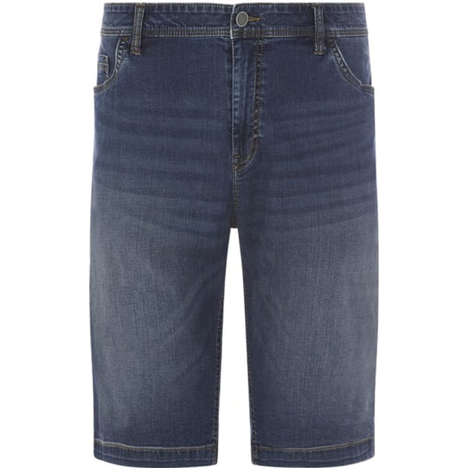 Jan Vanderstorm herren Denim Bermuda - 68 - blauw - Plus Size