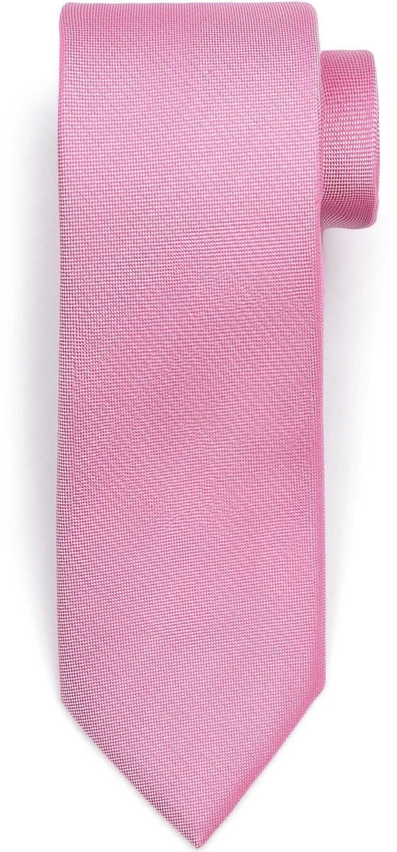 Suitable zijden stropdas Roze - Effen - Heren das