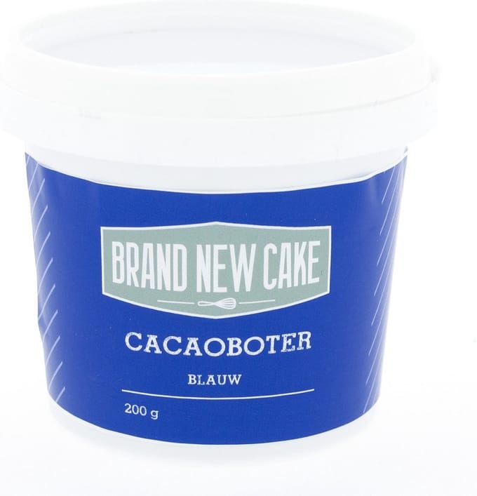 BrandNewCake® Cacaoboter Gekleurd Blauw 200gr - Chocolade Kleurstof - Eetbare Voedingskleurstof