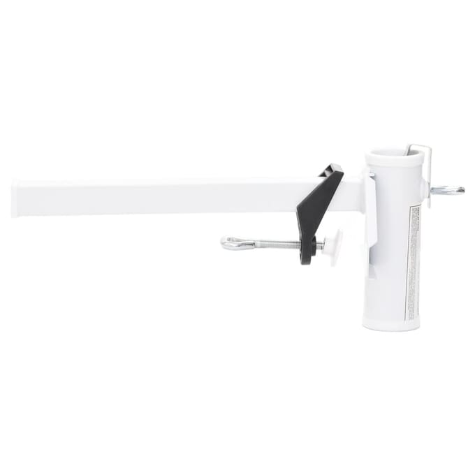 vidaXL - Parasolklem - voor - balkon - 38 - mm - staal - wit