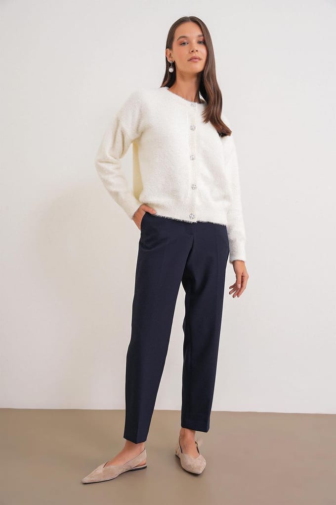 Geknoopte Oversized Geweven Cardigan