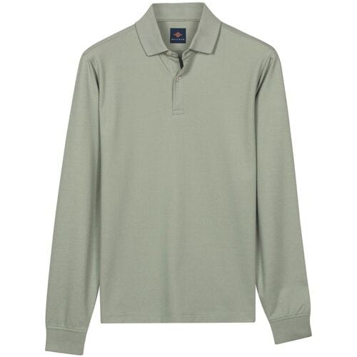 Baileys – Heren Poloshirt – Basic longsleeve – Katoenmix Polo – Lichtgroen – 613471-72
