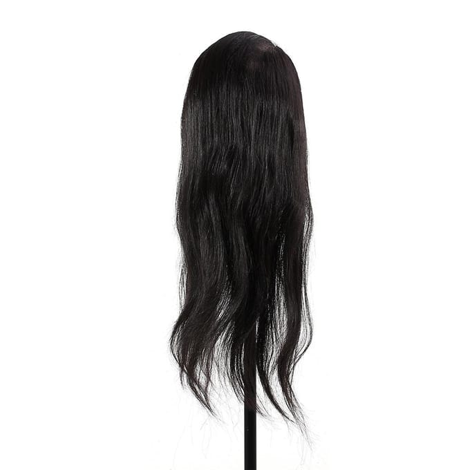 Tête de mannequin pour formation à la coiffure avec pince, noire black