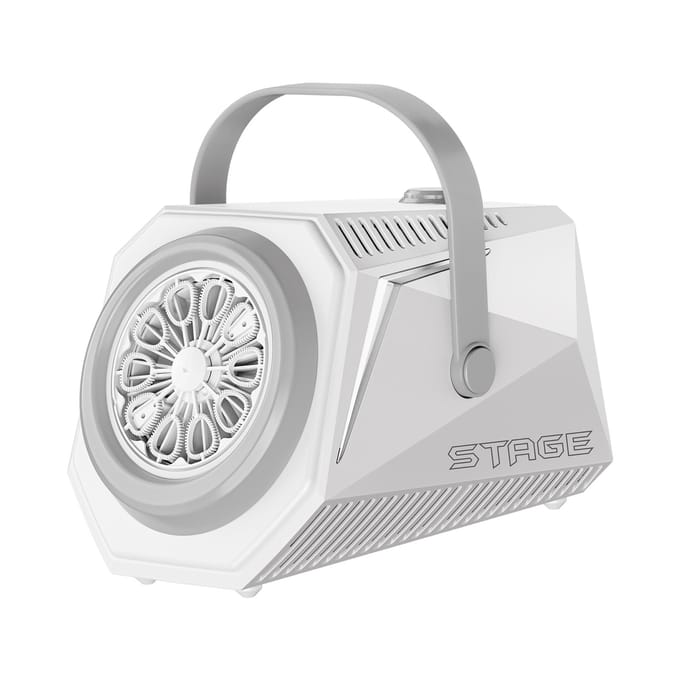 10-gats bubbelmachine met lamp Draagbare bubbelmaker voor verjaardagen Buiten Bruiloft Kerstfeest zwart
