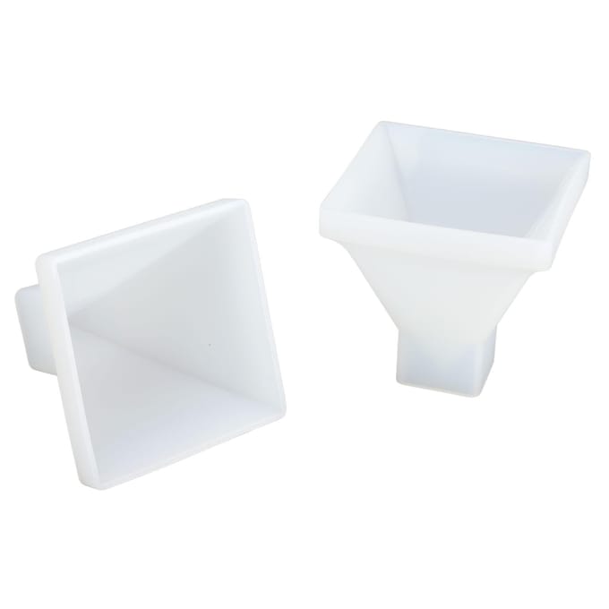 2 stuks Piramide Vormen DIY Kristal Epoxy Vorm Grote Piramide Siliconen Handgemaakte Epoxy Hars Vorm Thuis white